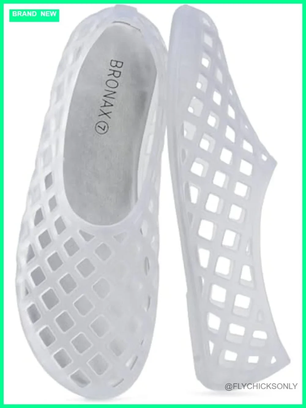 Women's Jelly Sandals Hollow Out Matte Flats Waterproof PVC Slip-On Summer